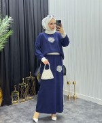 Gül Detay Takım Lacivert Lacivert