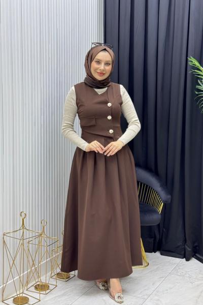 İsabel Elbise Kahverengi