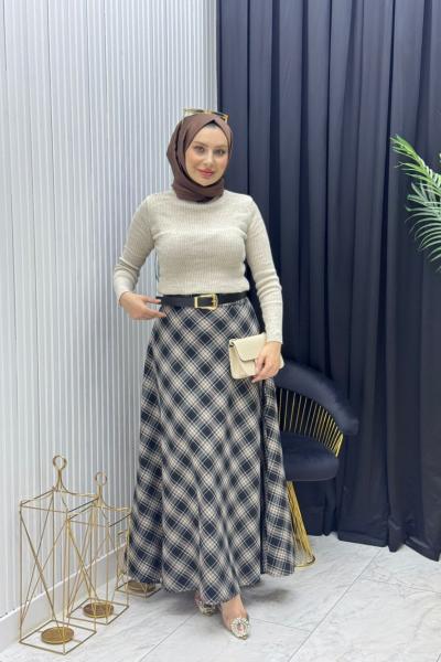 Büyük Beden Etek Vizon