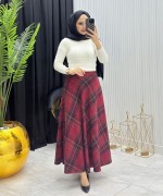 Eylül Etek Bordo Bordo