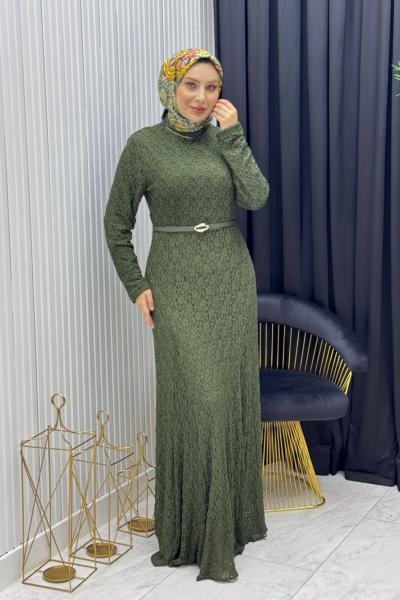 Dantel Elbise Haki