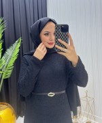 Dantel Elbise Siyah  Siyah
