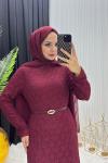 Dantelli Elbise Bordo