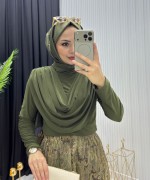 Etnik Desen Takım Haki Haki