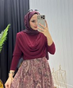Serpil Sandy Tunik Bordo Bordo