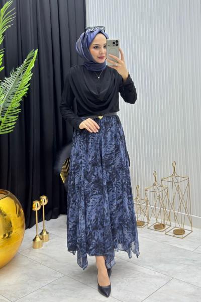 Zarif Etekli Takım Mavi