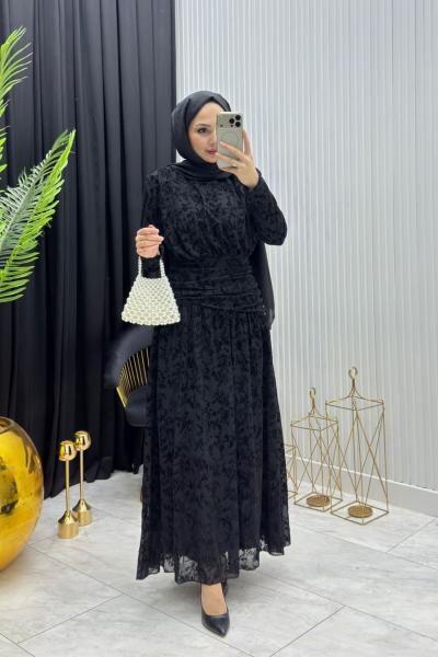 Flog Elbise Siyah