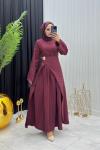 Nalya Elbise Bordo