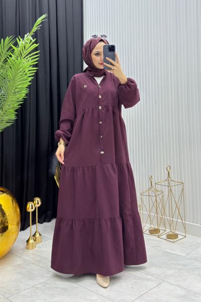 Fiyonk Elbise Elbise Bordo