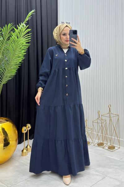 Fiyonk Elbise Elbise Lacivert