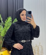 Gonca Elbise Siyah Siyah