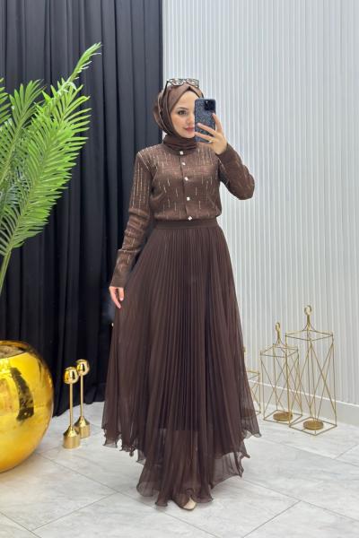 Piliseli Takım Kahverengi