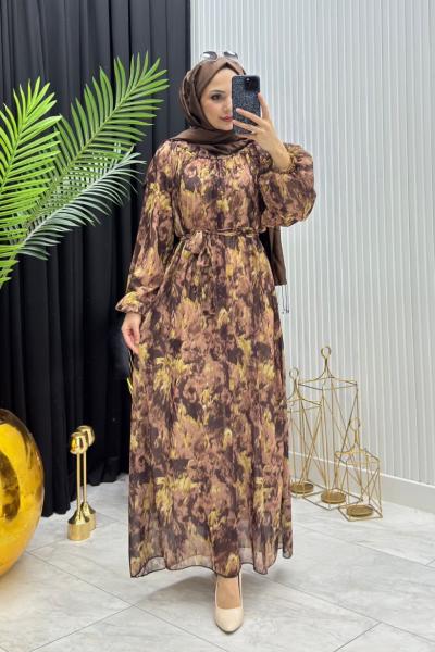 Nara Elbise Kahverengi