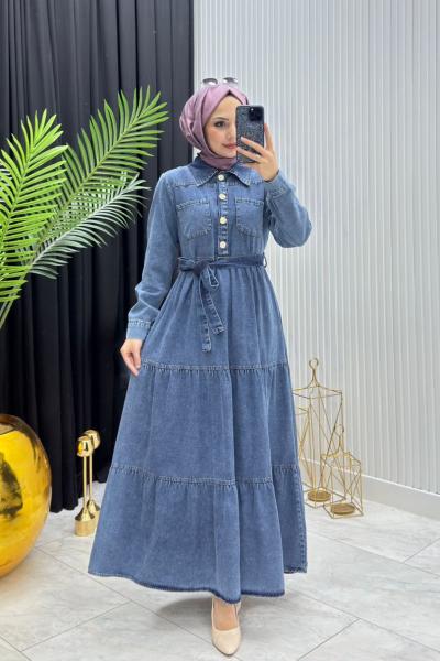 Beta Elbise Açık Mavi