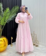 Selen Elbise Pembe Pembe