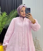 Selen Elbise Pembe Pembe