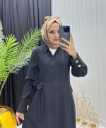 Retro Ferace Siyah Siyah