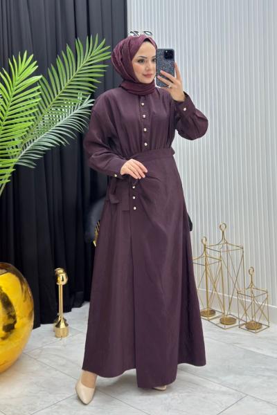 Zarafet  Elbise Bordo