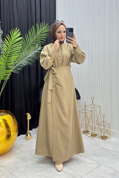 Zarafet Elbise Yağ Yeşili