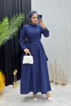 Gömlek Elbise Lacivert