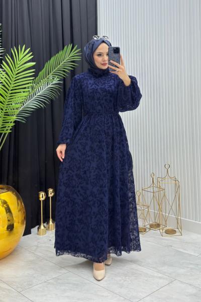 DİYAR ELBİSE LACİVERT