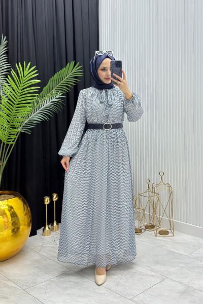 Leyla Elbise Lacivert