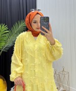 Püskül Elbise Sarı Sarı
