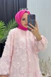 Püskül Elbise Pembe