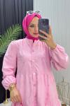 ZEREN ELBİSE PEMBE
