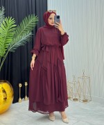 Maylen Elbise Bordo Bordo