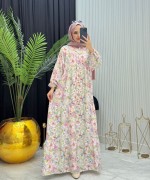 Leya Elbise Pembe Pembe
