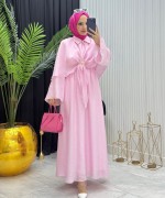 NİLDA ETEKLİ TAKIM PEMBE Pembe