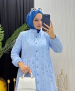 Beyza Elbise Mavi Mavi