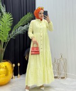 Beyza Elbise Sarı Sarı