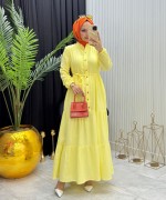 Leylim Elbise Sarı Sarı