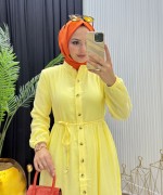 Leylim Elbise Sarı Sarı