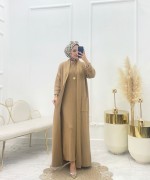 Amine Tesettür Takım Camel  Camel