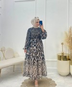 Bahar Tesettür Elbise Siyah  Siyah