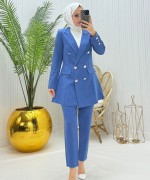 Blazer Ceket Takım İndigo  İndigo