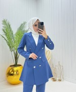 Blazer Ceket Takım İndigo  İndigo