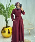 Mehtap Tesettür Jıle Bordo Bordo