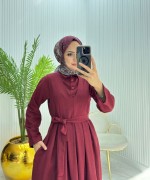 Mehtap Tesettür Jıle Bordo Bordo