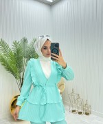 Akordion Takım Mint Yeşili  Mint Yeşili