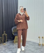 Ahu Takım Kahverengi  Kahverengi
