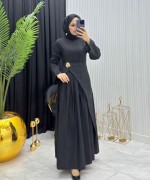 Nalya Elbise Siyah Siyah