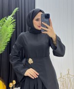 Nalya Elbise Siyah Siyah