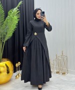 Nalya Elbise Siyah Siyah