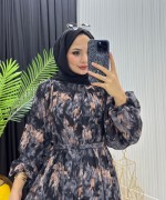 Nara Elbise Siyah Siyah