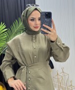 Zarafet Elbise Haki Haki