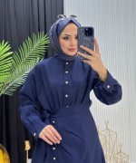 Zarafet Elbise Lacivert  Lacivert
